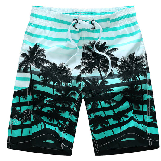Quick Dry Coconut Tree Beach Shorts