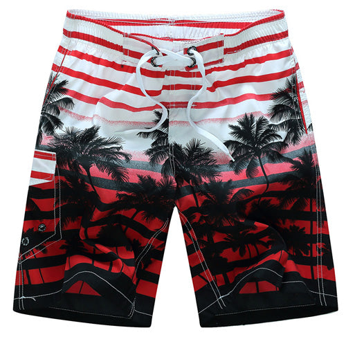 Quick Dry Coconut Tree Beach Shorts