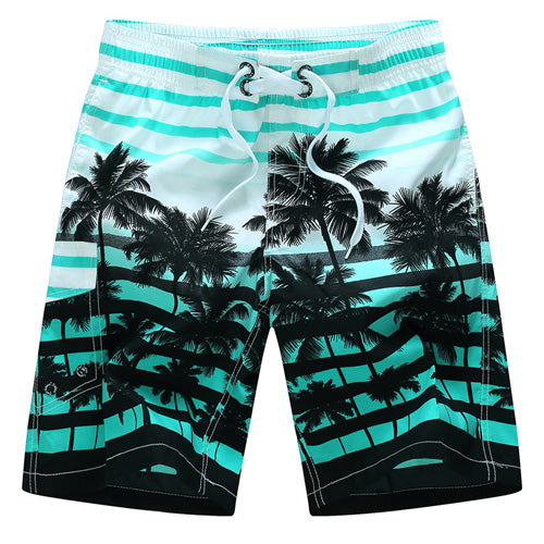 Quick Dry Coconut Tree Beach Shorts