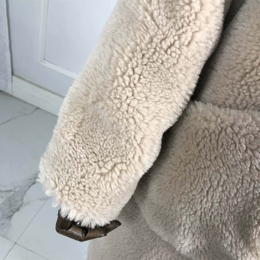 Teddy Bear Shearling Lamb Fur Oversized Long Coats