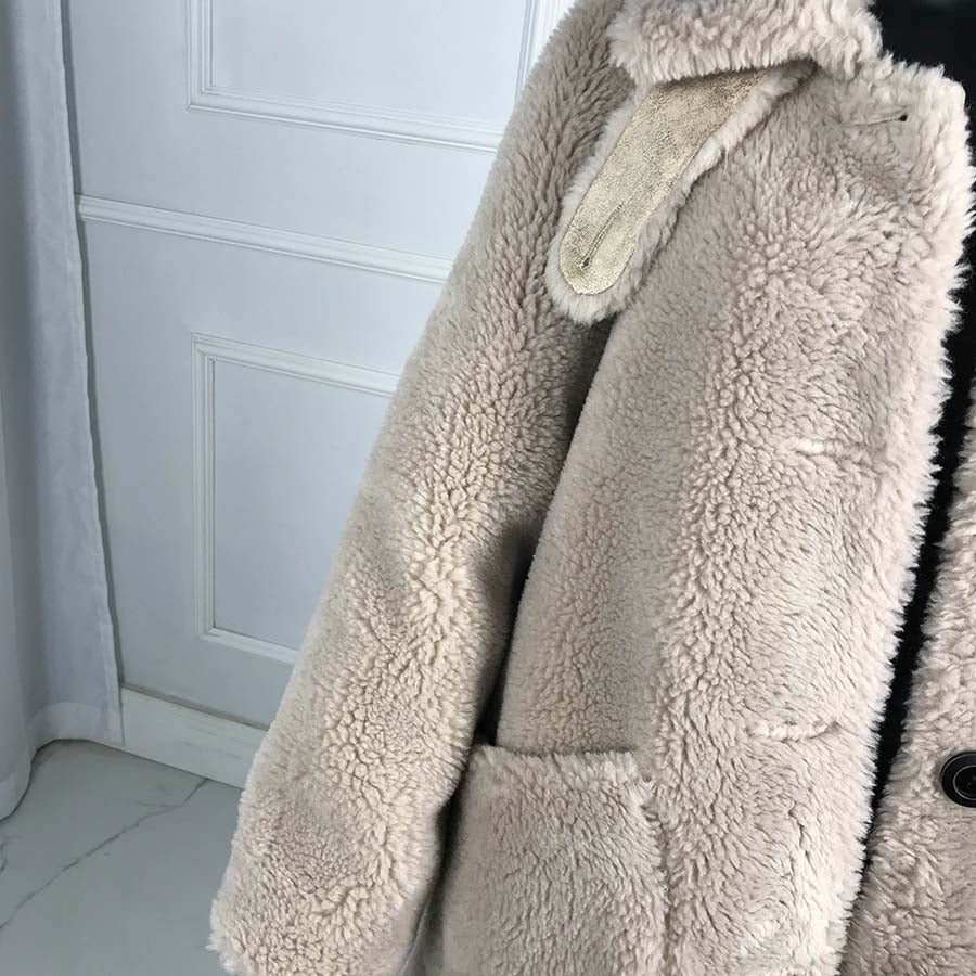 Teddy Bear Shearling Lamb Fur Oversized Long Coats