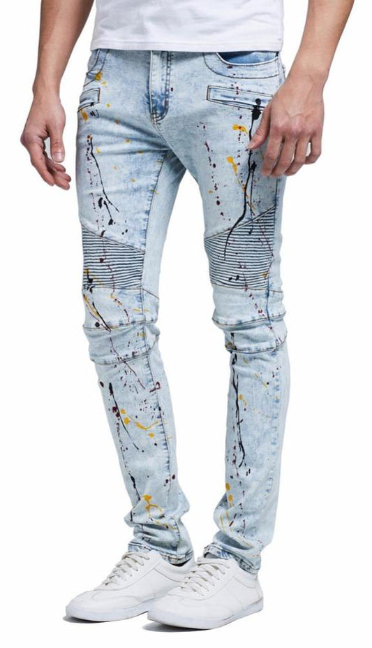 Men's Slim Biker Jeans