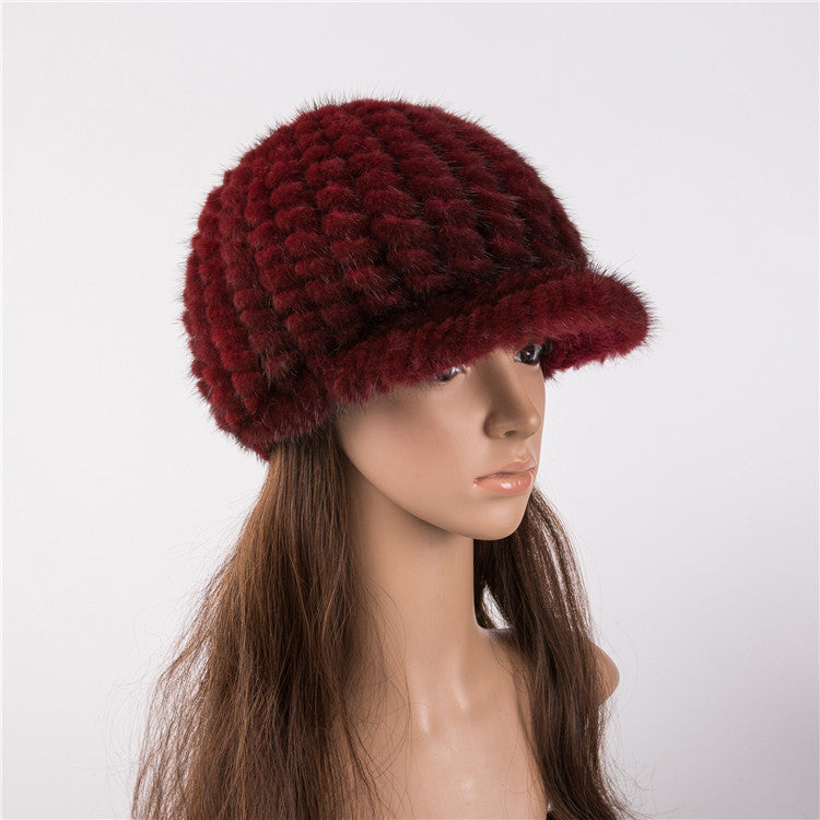 Real Mink Fur Knitted Hats