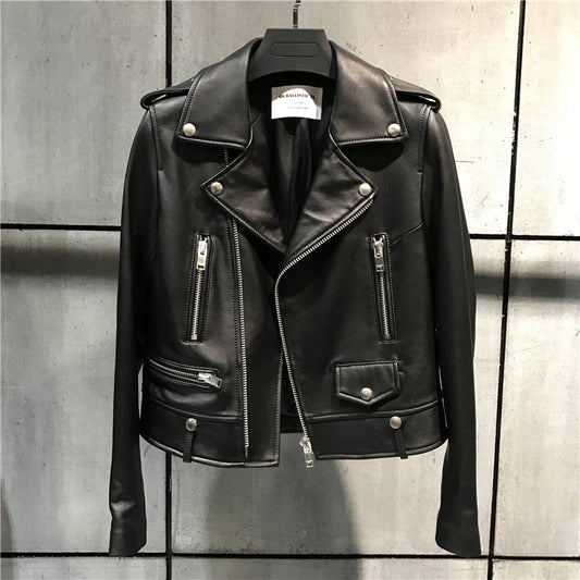 Genuine Leather Black Moto Jackets